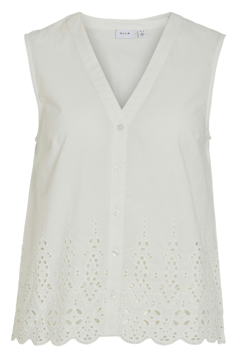 Vila vimikilla sl lace vest/c32